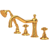 Rohl Acqui Deck Mounted Roman Tub Filler with Built-In Diverter - Includes Hand Shower Italian Brass