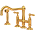 Rohl Acqui 1.5 GPM Bridge Kitchen Faucet - Includes Side Spray Italian Brass