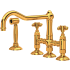 Rohl Acqui 1.5 GPM Bridge Kitchen Faucet - Includes Side Spray Italian Brass