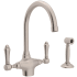 Rohl San Julio 1.5 GPM Single Hole Kitchen Faucet - Includes Side Spray Satin Nickel