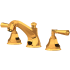 Rohl Palladian 1.2 GPM Widespread Bathroom Faucet with Pop-Up Drain Assembly Italian Brass