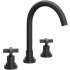 Rohl Lombardia 1.2 GPM Widespread Bathroom Faucet with Pop-Up Drain Assembly Matte Black
