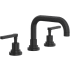 Rohl Lombardia 1.2 GPM Widespread Bathroom Faucet with Pop-Up Drain Assembly Matte Black