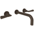 Rohl San Giovanni 1.2 GPM Wall Mounted Widespread Bathroom Faucet Tuscan Brass