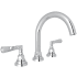 Rohl San Giovanni 1.2 GPM Widespread Bathroom Faucet with Pop-Up Drain Assembly Polished Chrome