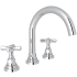 Rohl San Giovanni 1.2 GPM Widespread Bathroom Faucet with Pop-Up Drain Assembly Polished Chrome