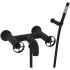 Rohl Campo Wall Mounted Tub Filler with Built-In Diverter - Includes Hand Shower Matte Black