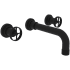 Rohl Campo 1.2 GPM Wall Mounted Widespread Bathroom Faucet Matte Black