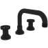 Rohl Campo 1.2 GPM Widespread Bathroom Faucet with Pop-Up Drain Assembly Matte Black