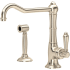 Rohl Acqui 1.5 GPM Single Hole Kitchen Faucet - Includes Side Spray Satin Nickel