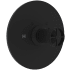 Rohl Campo Thermostatic Valve Trim Only with Single Wheel Handle - Less Rough In Matte Black