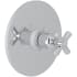 Rohl San Giovanni Thermostatic Valve Trim Only with Single Cross Handle - Less Rough In Polished Chrome
