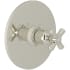 Rohl San Giovanni Thermostatic Valve Trim Only with Single Cross Handle - Less Rough In Polished Nickel