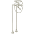 Rohl Arcana Floor Mounted Tub Filler with Built-In Diverter - Includes Hand Shower Polished Nickel