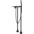 Rohl Lombardia Floor Mounted Tub Filler with Built-In Diverter - Includes Hand Shower Matte Black