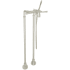 Rohl San Giovanni Floor Mounted Tub Filler with Built-In Diverter - Includes Hand Shower Polished Nickel