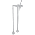Rohl San Giovanni Floor Mounted Clawfoot Tub Filler with Built-In Diverter - Includes Hand Shower Polished Chrome