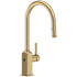 Rohl Apothecary 1.8 GPM Single Hole Pull Down Kitchen Faucet Antique Gold