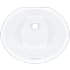 Rohl Eirene 19-3/8" Oval Limestone Undermount Bathroom Sink with Overflow White
