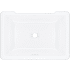 Rohl Eirene 22-1/2" Rectangular Limestone Undermount Bathroom Sink with Overflow White