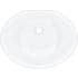 Rohl Eirene 22-3/8" Oval Limestone Undermount Bathroom Sink with Overflow White