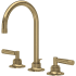 Rohl Graceline 1.2 GPM Widespread Bathroom Faucet with Pop-Up Drain Assembly Antique Gold