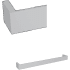 Rohl Quartile 18" Towel Bar Polished Chrome