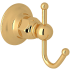 Rohl Double Robe Hook Italian Brass