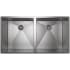 Rohl Forze 36-3/4" Undermount Double Basin Stainless Steel Kitchen Sink Brushed Stainless Steel