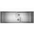 Rohl Culinario 51-5/8" Undermount Double Basin Stainless Steel Kitchen Sink Brushed Stainless Steel