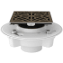 Rohl PVC 2" X 3" Spa Shower Drain Kit with Mosaic Decorative Cover English Bronze