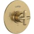 Rohl Apothecary Thermostatic Valve Trim Only with Single Cross Handle - Less Rough In Antique Gold