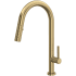 Rohl Tenerife 1.75 GPM Single Hole Pull Down Kitchen Sink Faucet Antique Gold