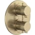 Rohl Tenerife Six Function Thermostatic Valve Trim Only with Dual Lever Handles, Integrated Diverter, and Volume Control - Less Rough In Antique Gold