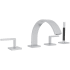 Rohl Wave Deck Mounted Roman Tub Filler with Built-In Diverter - Includes Hand Shower Polished Chrome