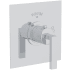 Rohl Wave Thermostatic Valve Trim Only with Single Lever Handle - Less Rough In Polished Chrome