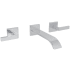 Rohl Wave 1.2 GPM Wall Mounted Widespread Bathroom Faucet Polished Chrome