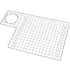 Rohl Culinario 19-1/2" L x 15-1/2" W Stainless Steel Basin Rack with Rubber Feet Stainless Steel
