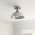 Roseto Milto 10" Wide Semi-Flush Ceiling Fixture Brushed Nickel