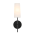 Roseto Theudosia Single Light 16" Tall Bathroom Sconce Black