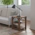 Roseto Bree 18" Wide 3 Tier Engineered Wood End Table Rustic Oak