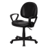 Roseto 23.5 Inch Wide LeatherSoft Blend Swivel Task Chair with Arms Black