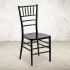 Roseto 16" Wide Resin Stacking Chiavari Wedding Reception Buffet Chair Black