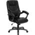Roseto LeatherSoft Full Back Adjustable Executive Chair Black