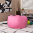 Roseto Large 42" Solid Color Refillable Oversized Bean Bag Chair Bright Pink