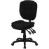 Roseto 19.75 Inch Wide Fabric Swivel Task Chair Black