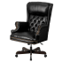 Roseto 27 Inch Wide LeatherSoft Blend Executive Swivel Chair with Arms Black