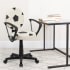 Roseto Soccer 23" Wide Youth Swivel Office Desk Chair with Soccer Ball Seat and Back N/A