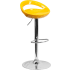 Roseto Retro Modern 19" Wide Adjustable Height Bar Stool / Counter Stool Yellow