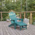 Roseto Jean 34" Wide Polyethylene Adirondack Chair Blue